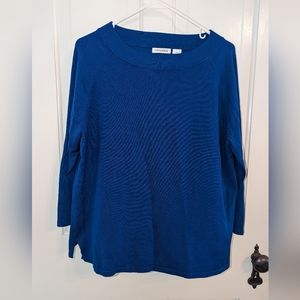 Laura Ashley sweater - 3/4 sleeve - Royal Blue